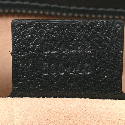 Gucci Azalea Calfskin Matelasse Heart Medium GG Marmont Slim Shoulder Bag Black 7 of 12