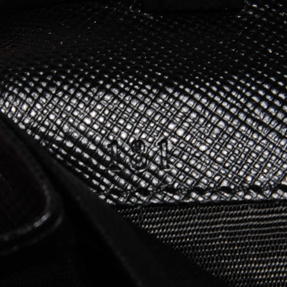 Prada Saffiano Metal Oro Chain Wallet Nero Black 8 of 9