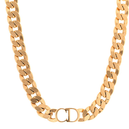 Christian Dior Metal Danseuse Etoile Chain Choker Necklace Gold 1 of 5