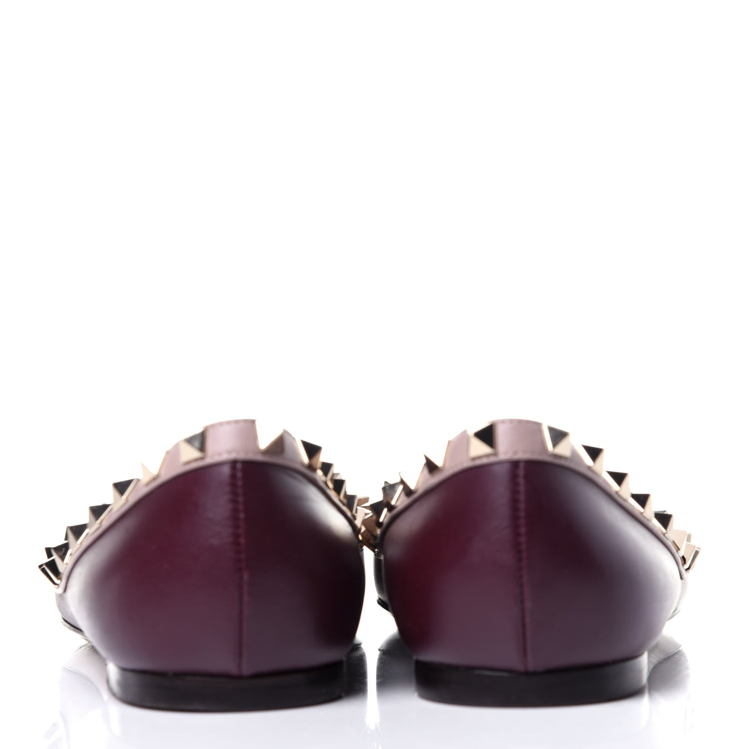 Valentino Garavani Nappa Rockstud Ballerina Flats 39 Rubin Poudre 6 of 9