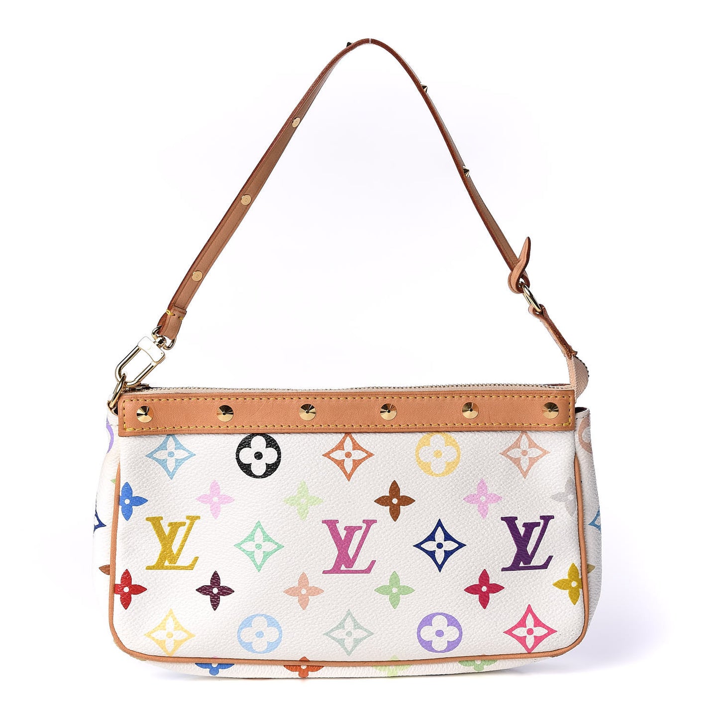 Monogram Multicolor Pochette Accessories White