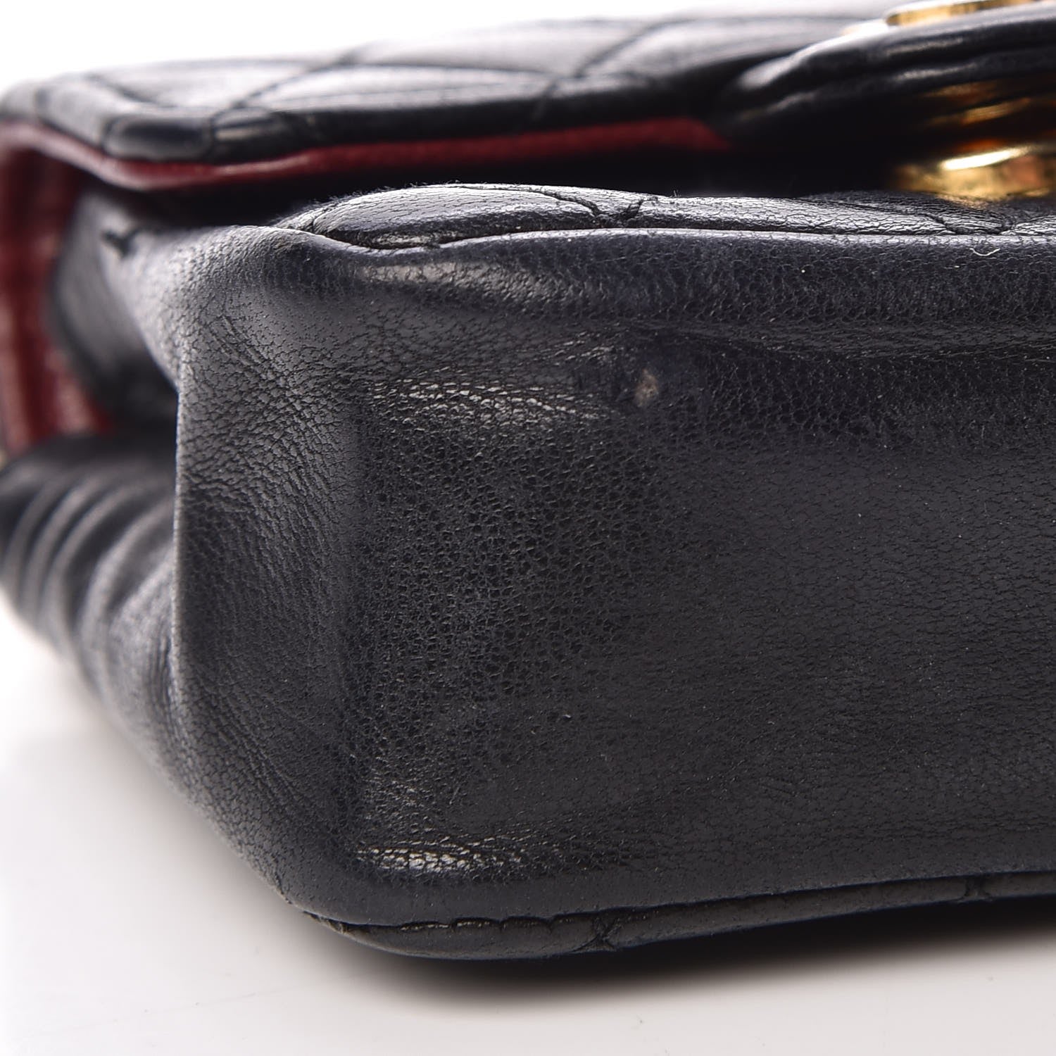Chanel Calfskin Quilted Mini Pouch Bag Charm Keychain Black 10 of 12