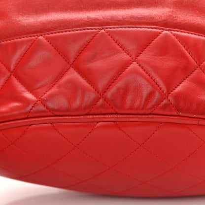 Chanel Lambskin CC Drawstring Shoulder Bag Red 13 of 20