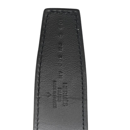 Hermes Matte Porosus Crocodile Monochrome 24mm Mini Constance H Belt 105 42 Black 3 of 5