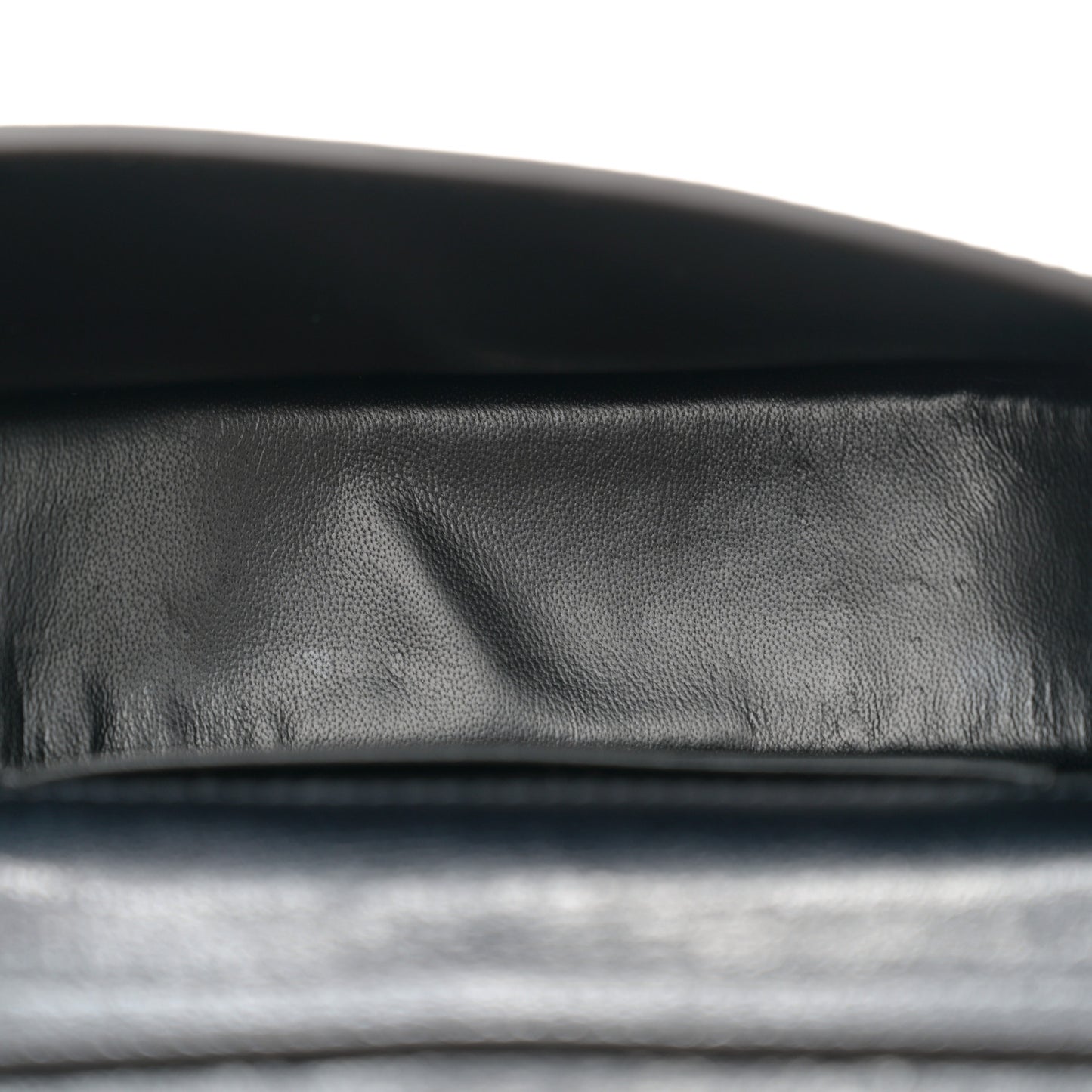 Calfskin Small Nile Bracelet Minaudiere Bag Silver Blue