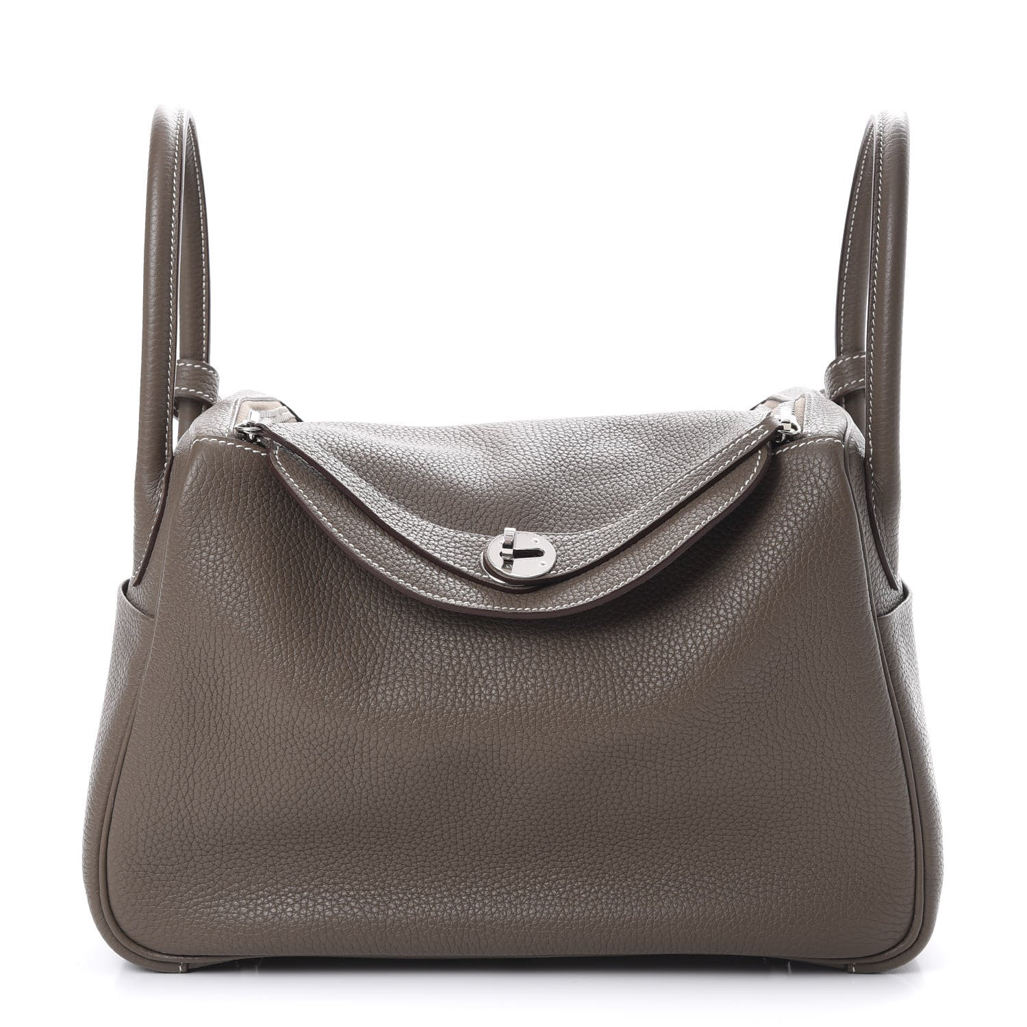 Hermes Taurillon Clemence Lindy 30 Etoupe 1 of 14