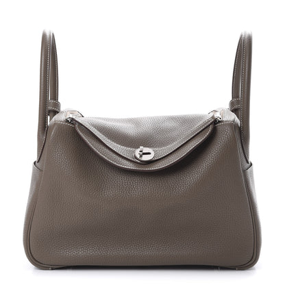 Hermes Taurillon Clemence Lindy 30 Etoupe 1 of 14