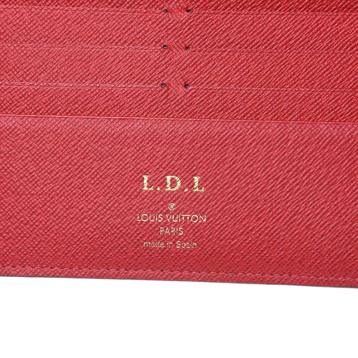 Damier Ebene Insolite Wallet Red