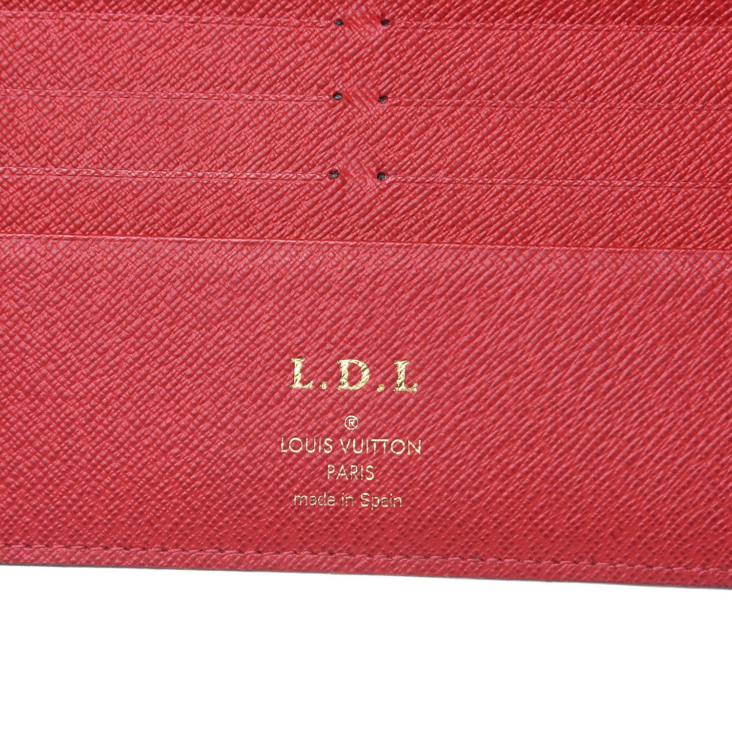 Louis Vuitton Damier Ebene Insolite Wallet Red 6 of 10