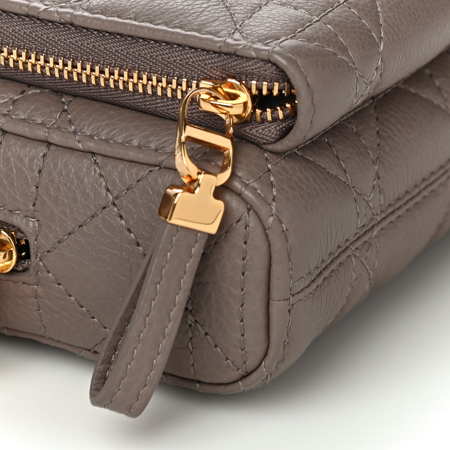 Supple Calfskin Caro Double Pouch Warm Taupe