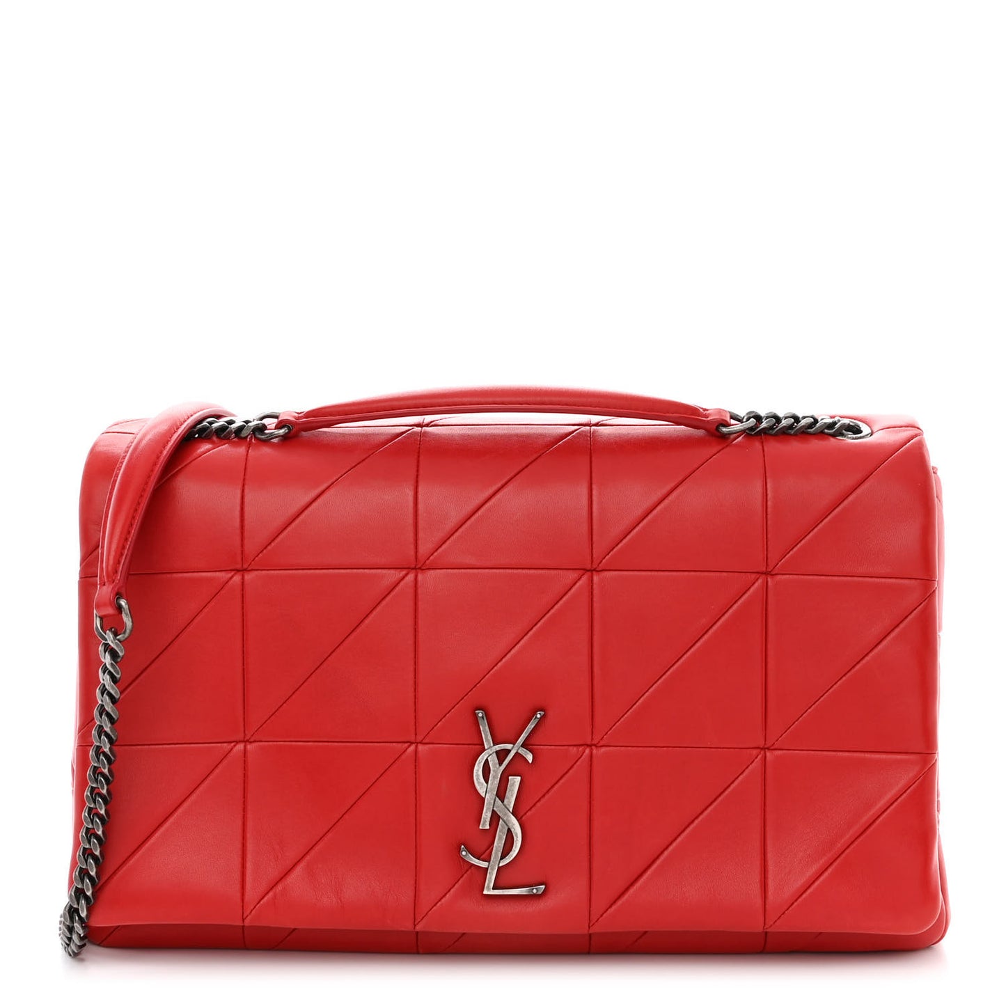 Lambskin Patchwork Monogram Large Jamie Red