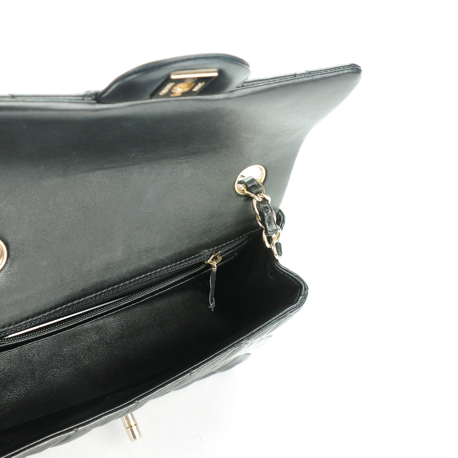 Chanel Lambskin Quilted Mini Rectangular Flap Black 6 of 9