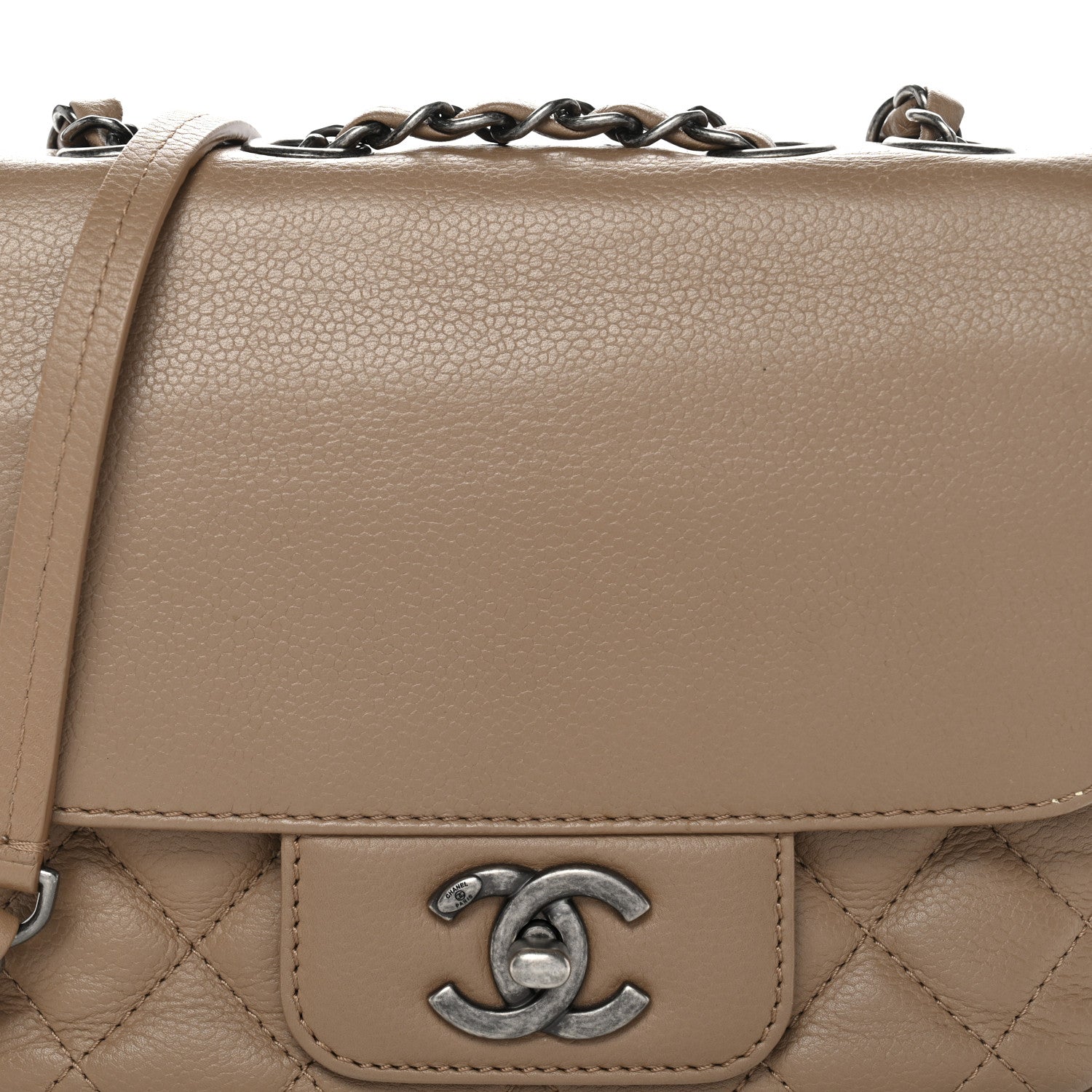 Chanel Caviar Quilted Mini All About Flap Bag Brown 7 of 9