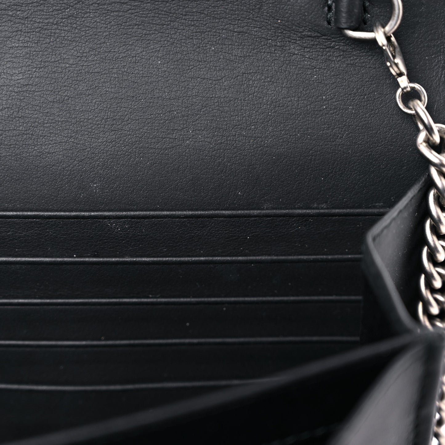 GG Supreme Monogram Mini Dionysus Chain Wallet Beige Black