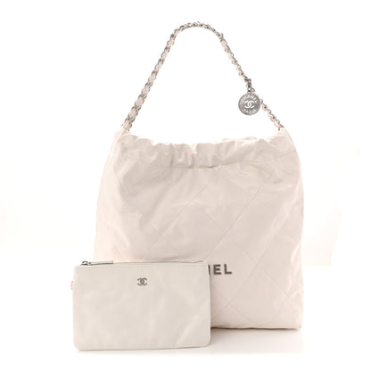 Chanel Shiny Calfskin Quilted Chanel 22 White 3 of 11