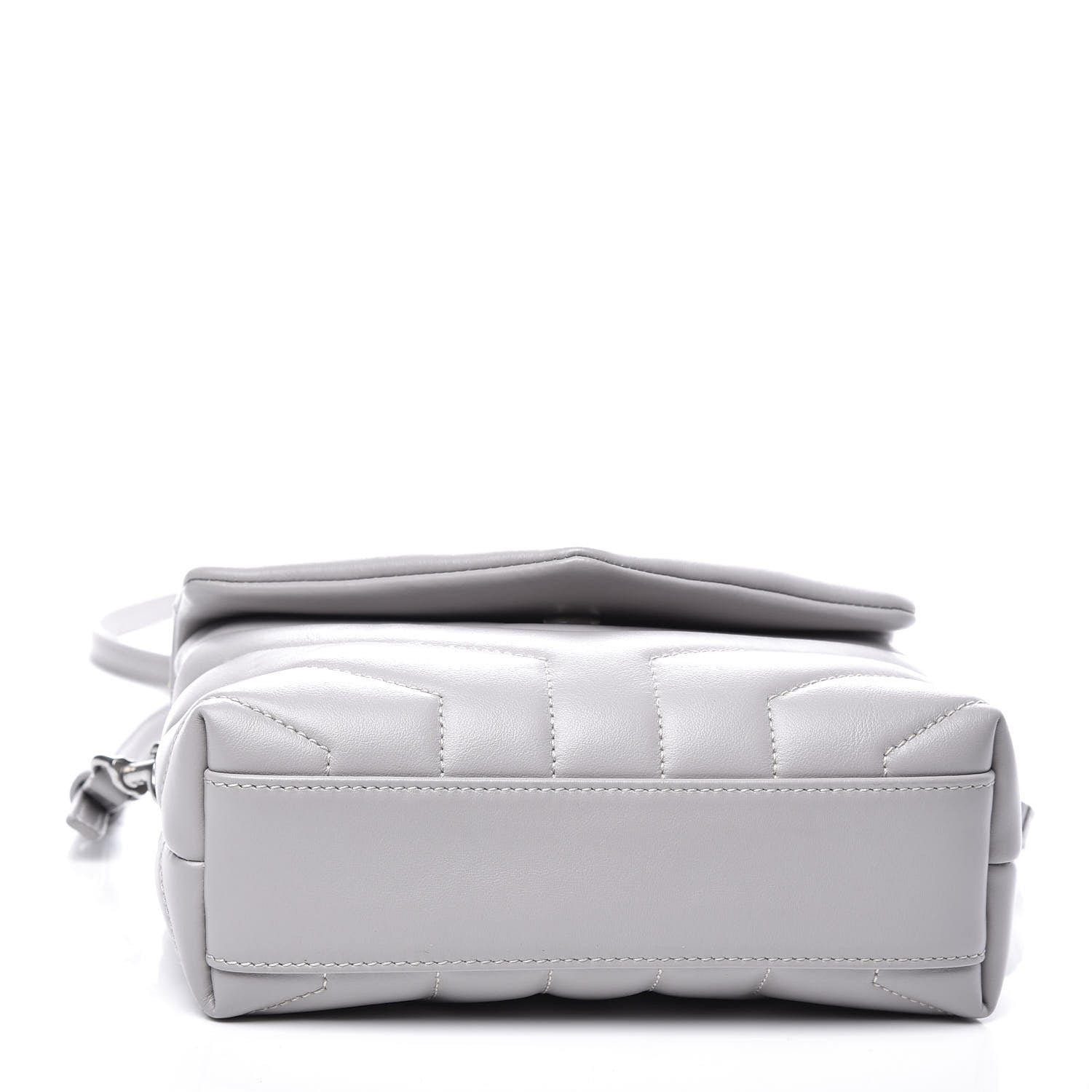 Saint Laurent Calfskin Y Quilted Monogram Toy Loulou Satchel Granite 3 of 10