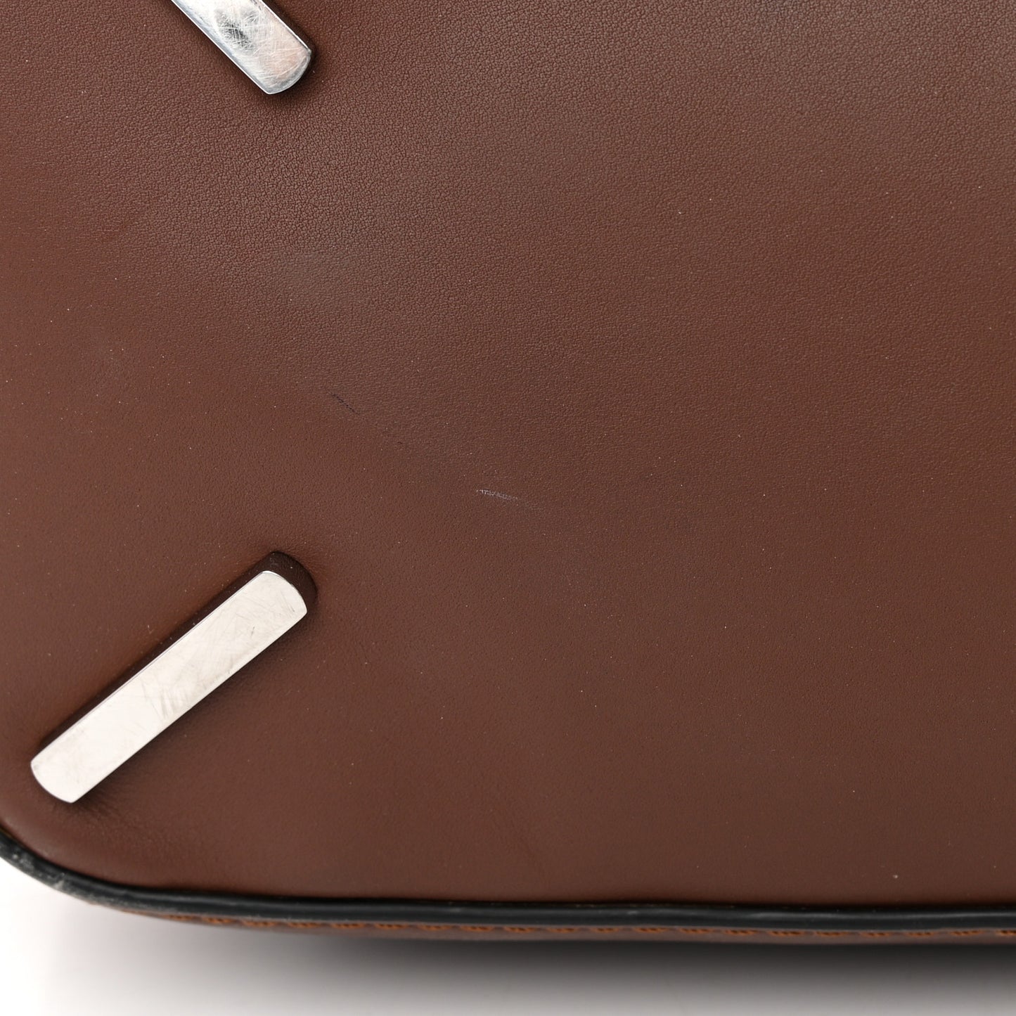 Calfskin Large Puzzle Edge Bag Brown