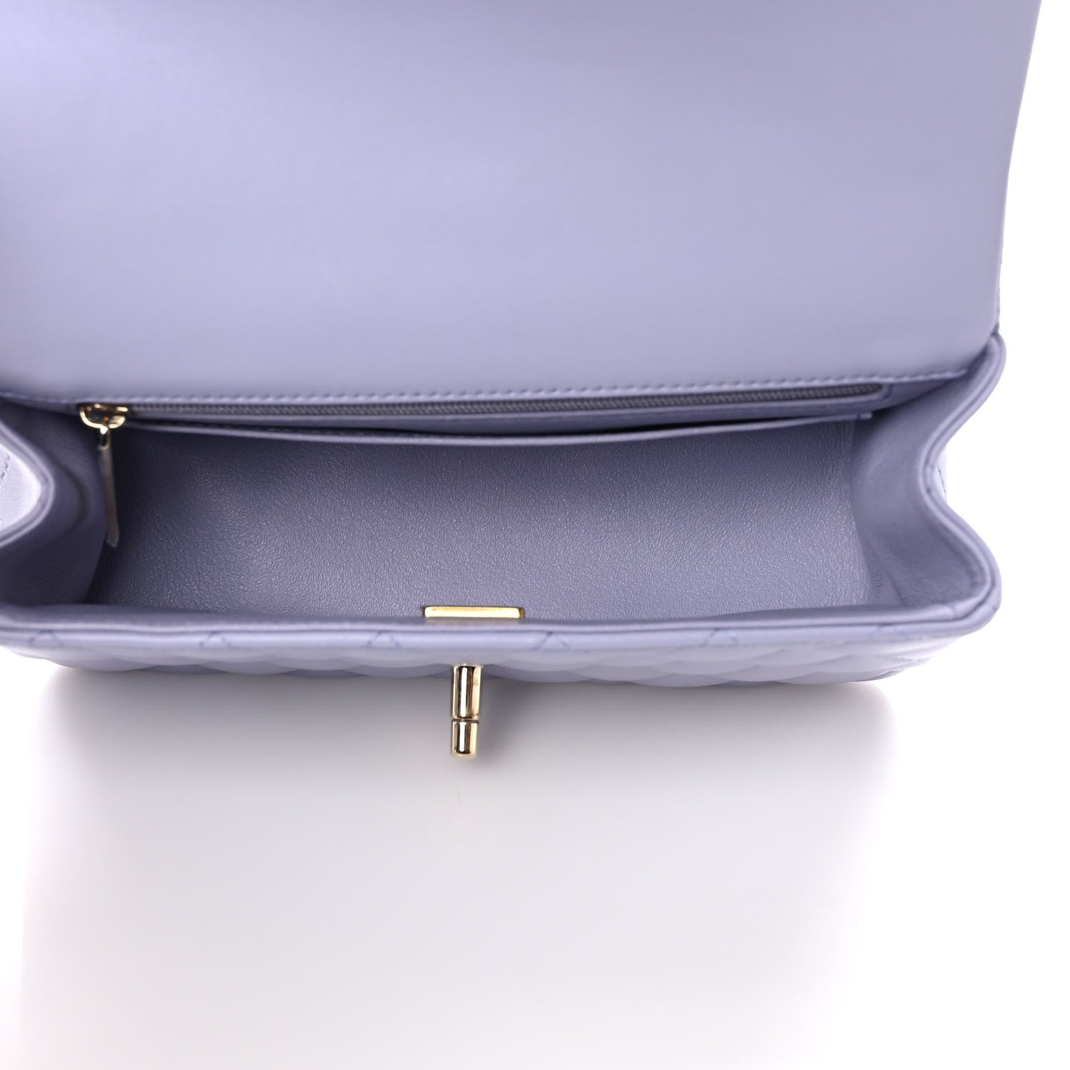 Chanel Lambskin Quilted Mini Top Handle Rectangular Flap Light Purple 5 of 10