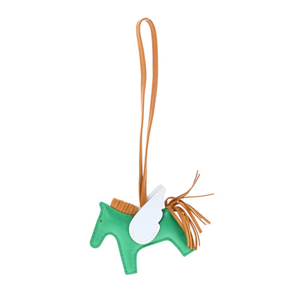 Hermes Milo Lambskin Grigri Rodeo Pegase Horse Bag Charm PM Menthe 1 of 4