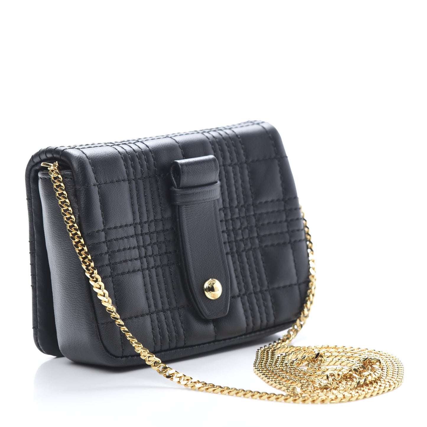 Lambskin Quilted Micro Lola Bag Black