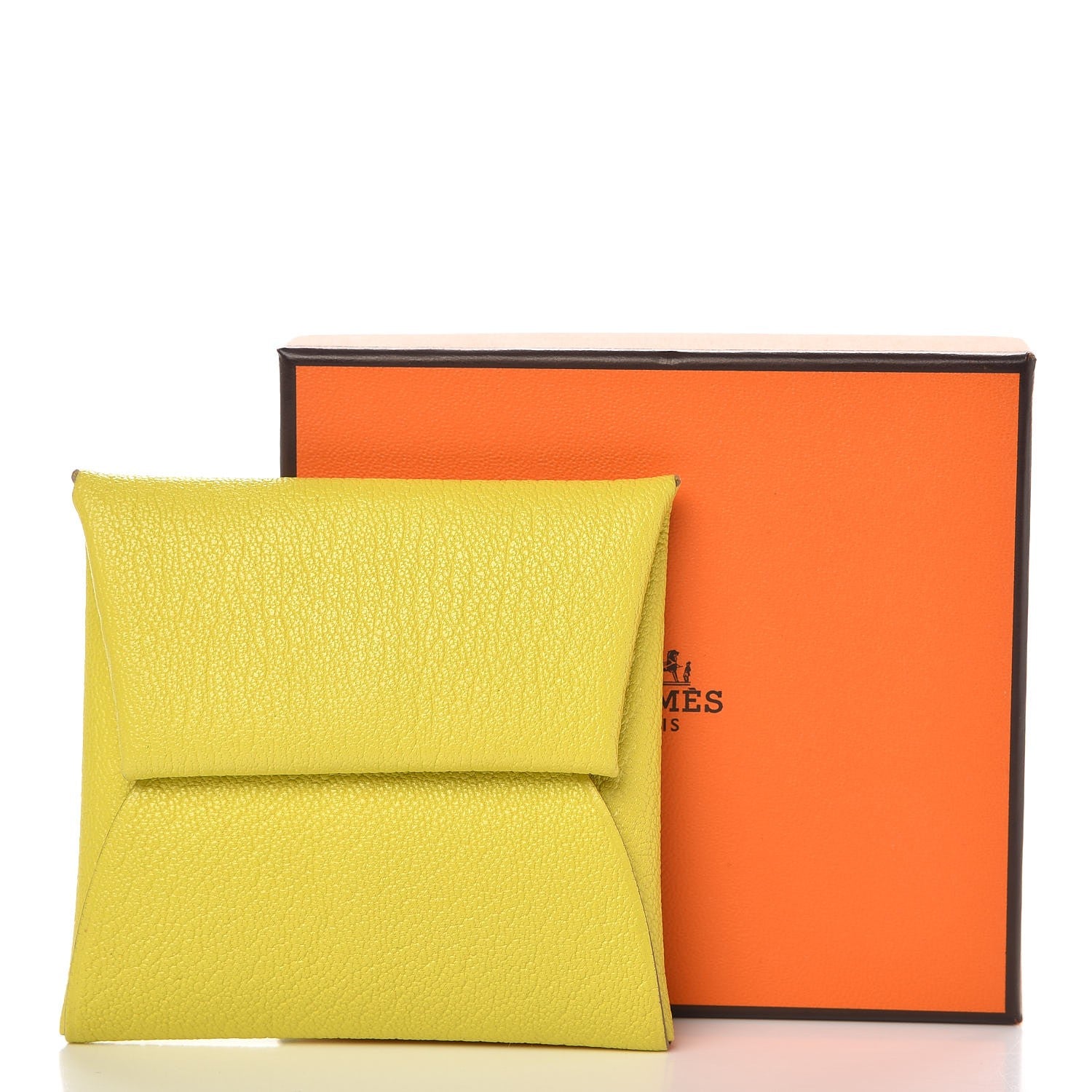 Hermes Chevre Mysore Bastia Coin Purse Lime 8 of 8