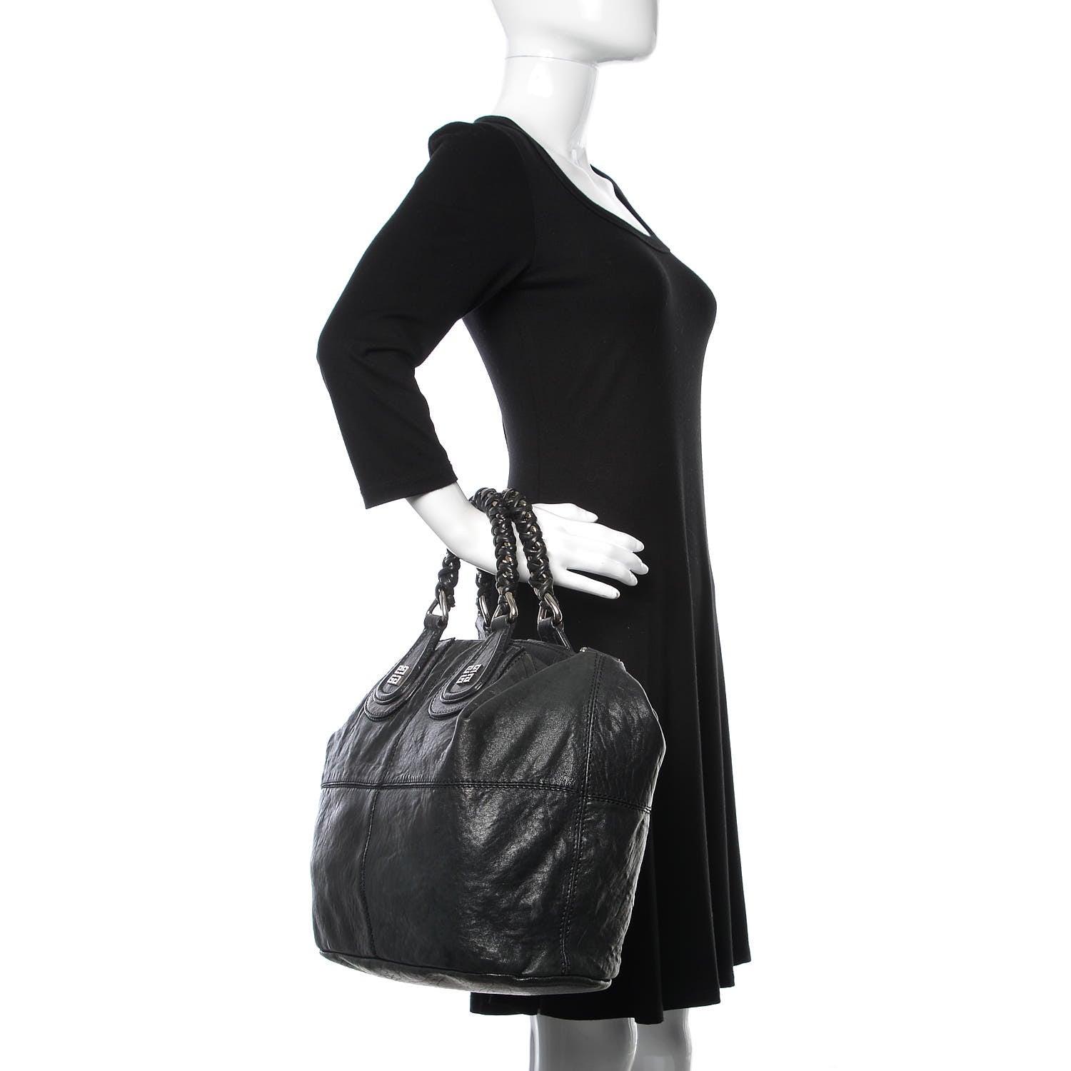 Givenchy Wrinkled Lambskin Large Chain Wrap Nightingale Black 3 of 12