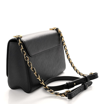 Louis Vuitton Epi Twist Braided Strap Shoulder Bag MM Black 3 of 12