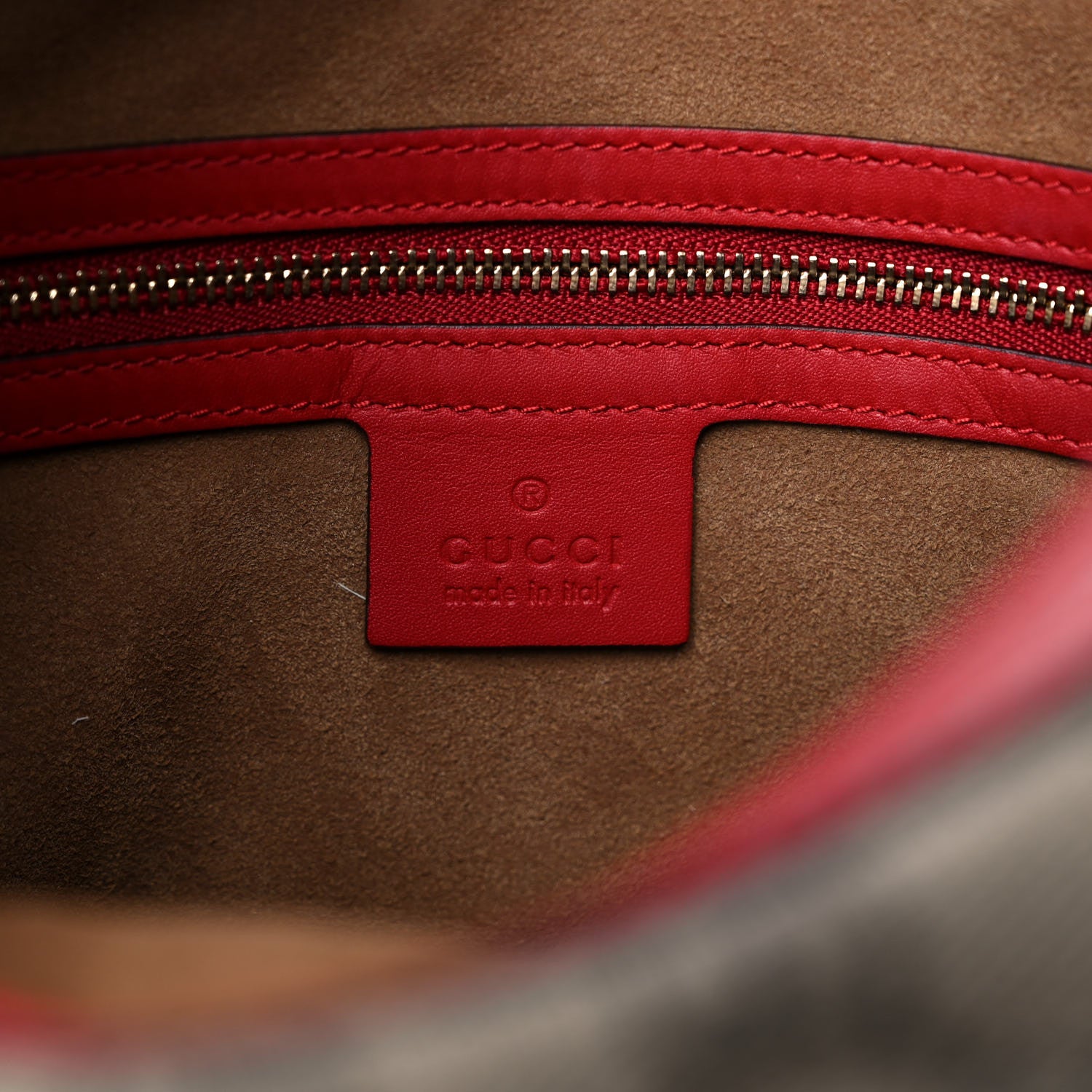 Gucci GG Supreme Monogram Linea A Hobo Red 7 of 12