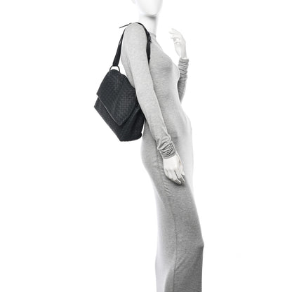 Bottega Veneta Nappa Intrecciato Flap Shoulder Bag Ebano 2 of 9