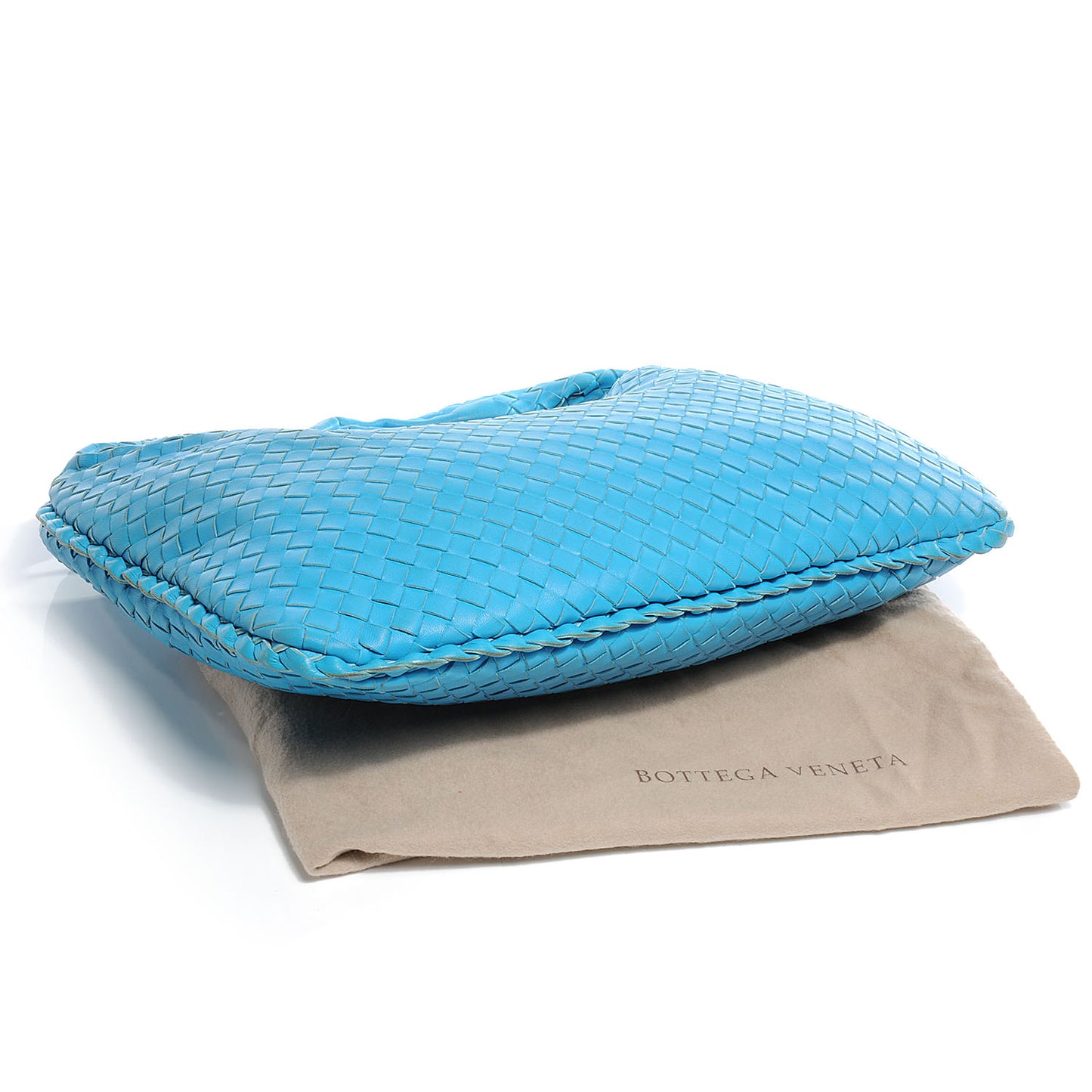 Nappa Intrecciato Medium Veneta Hobo Turquoise
