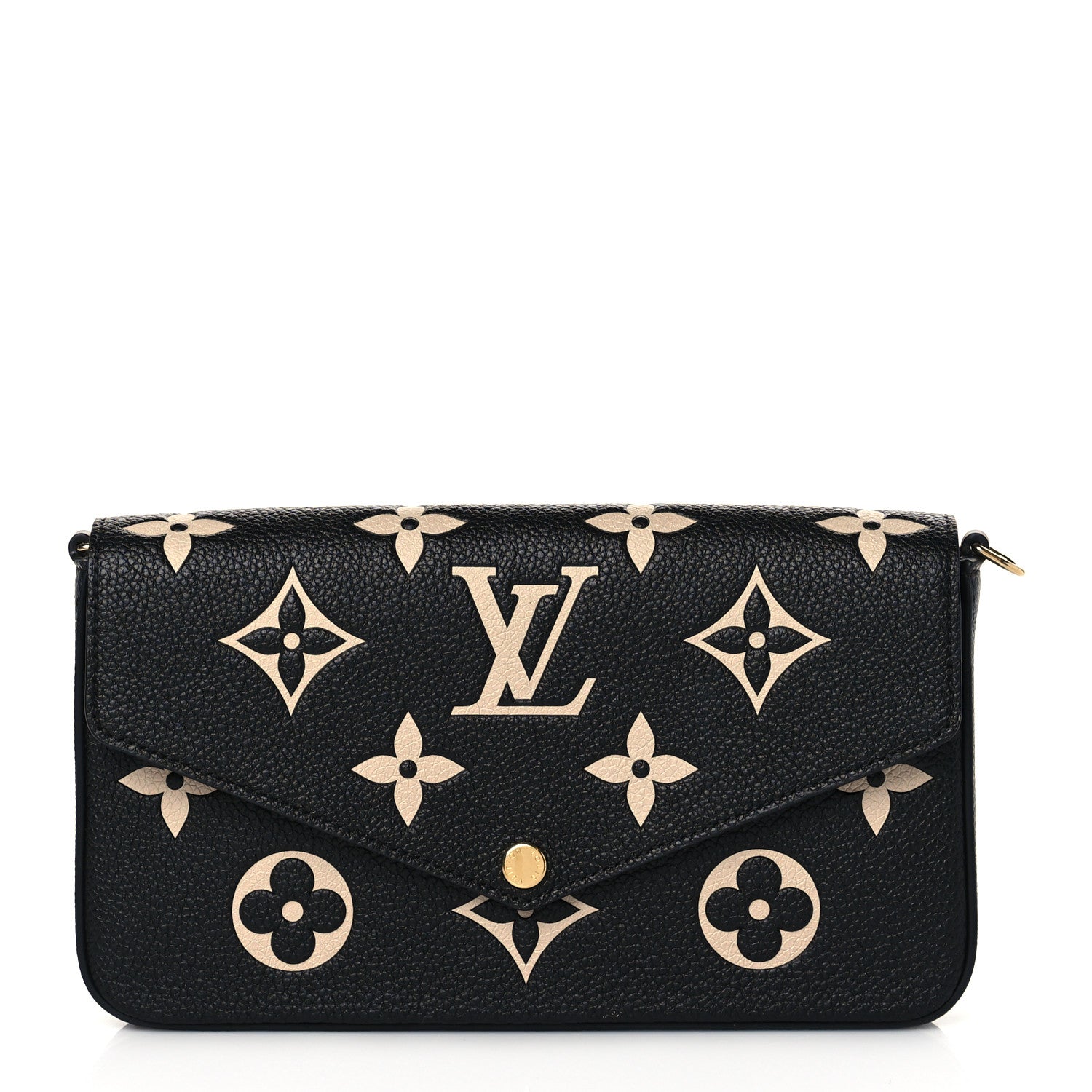 Louis Vuitton Empreinte Monogram Giant Felicie Pochette Black Beige 1 of 9