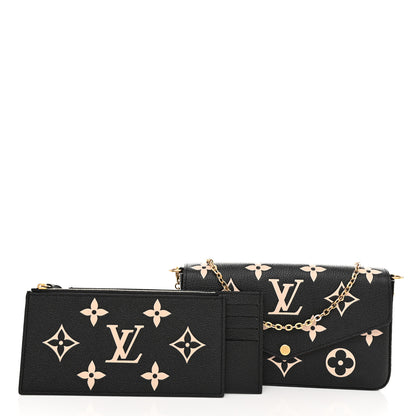 Louis Vuitton Empreinte Monogram Giant Felicie Pochette Black Beige 3 of 10