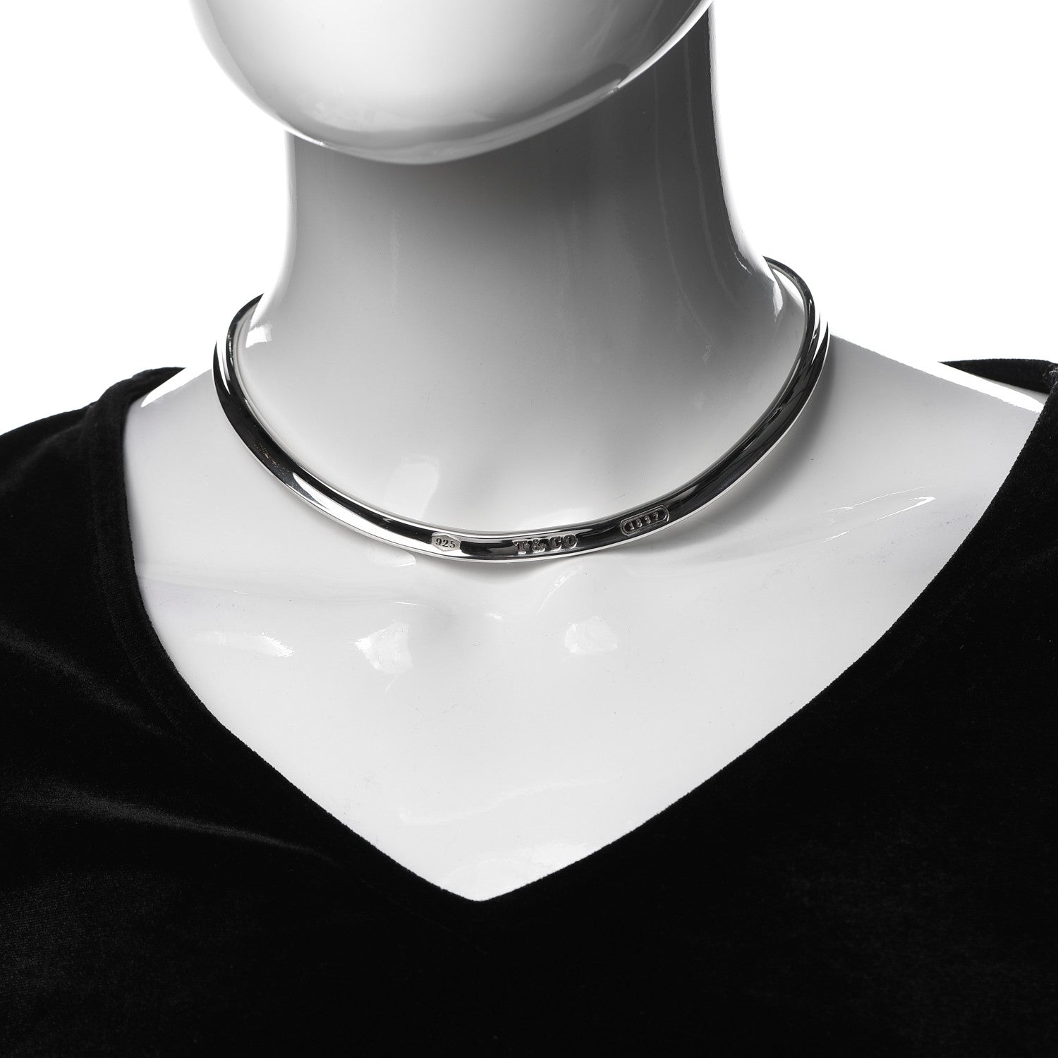 Tiffany Sterling Silver 1837 Collar Necklace 2 of 4