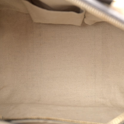 Gucci Monogram Selleria Calfskin Vintage Web Medium Boston Beige Ebony Cocoa 5 of 17