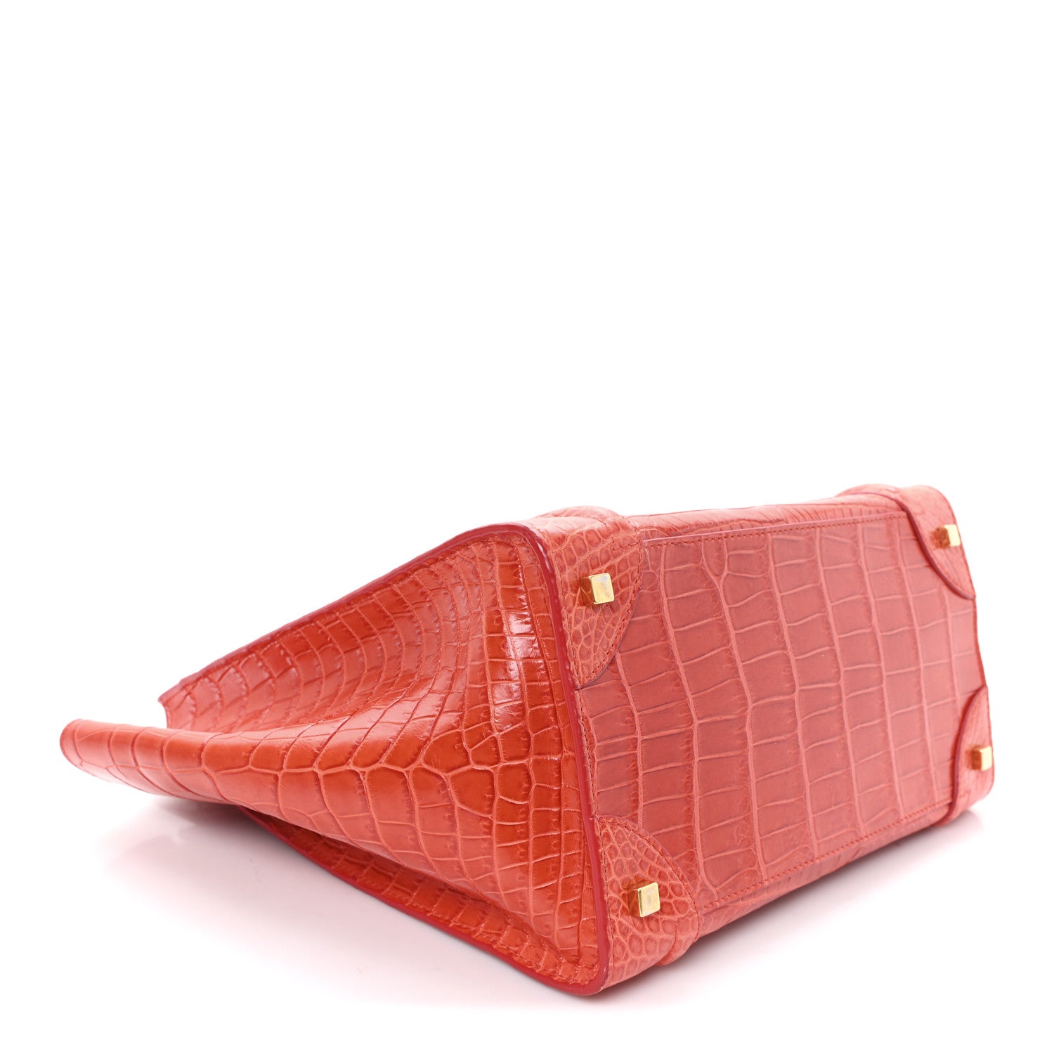 Celine Crocodile Mini Luggage Vermillion 4 of 10