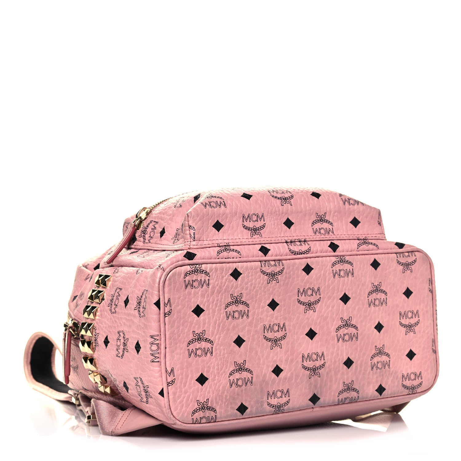 MCM Visetos Small Side Stud Stark Backpack Soft Pink 4 of 12