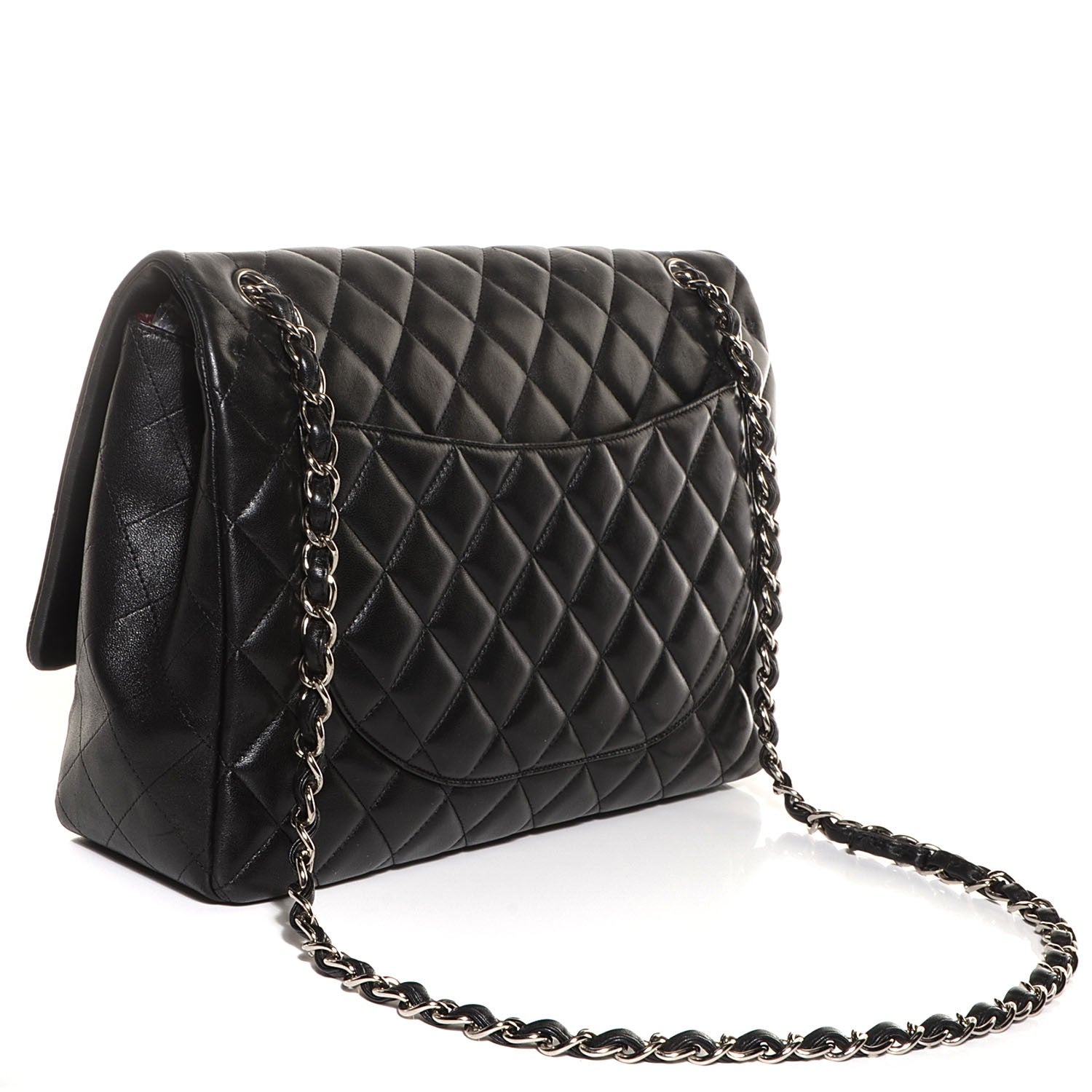 Chanel Lambskin Quilted Jumbo Single Flap Black 3 of 8