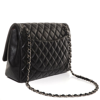 Chanel Lambskin Quilted Jumbo Single Flap Black 3 of 8