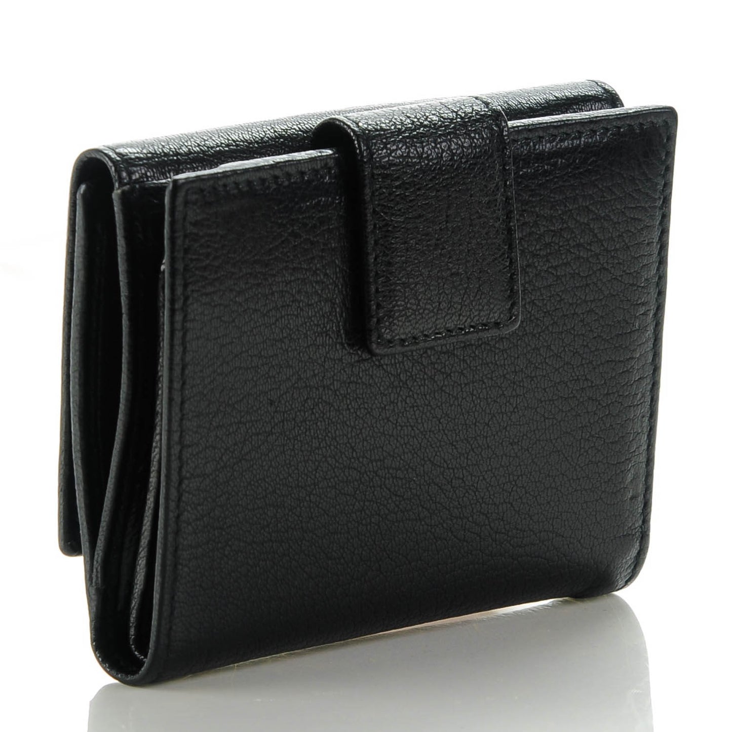 Goatskin Blondie French Flap Wallet Black