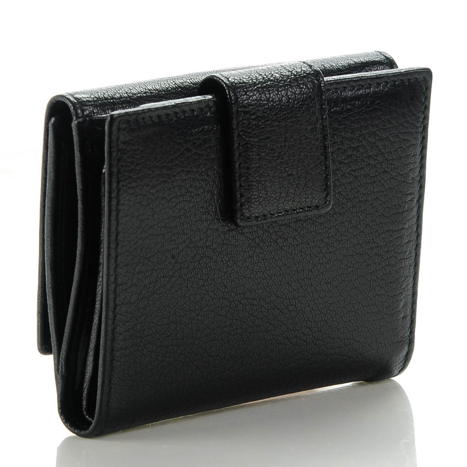 Gucci Goatskin Blondie French Flap Wallet Black 3 of 7