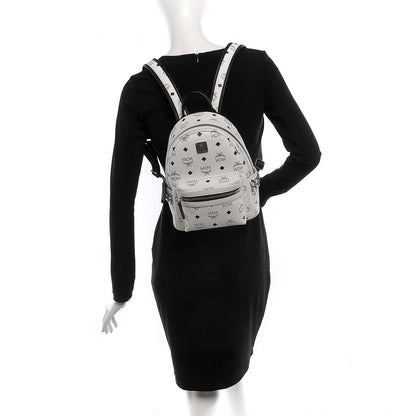 MCM Visetos Side Stud Mini Stark Backpack White 2 of 10