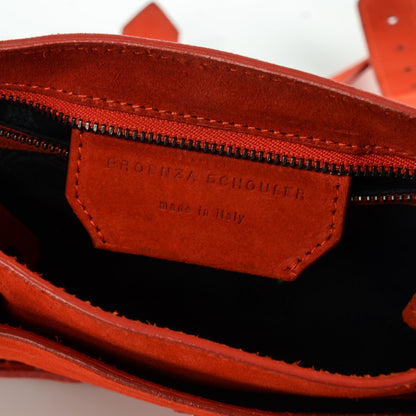 Proenza Schouler Suede PS1 Mini Pouch Messenger Bag Orange 10 of 13