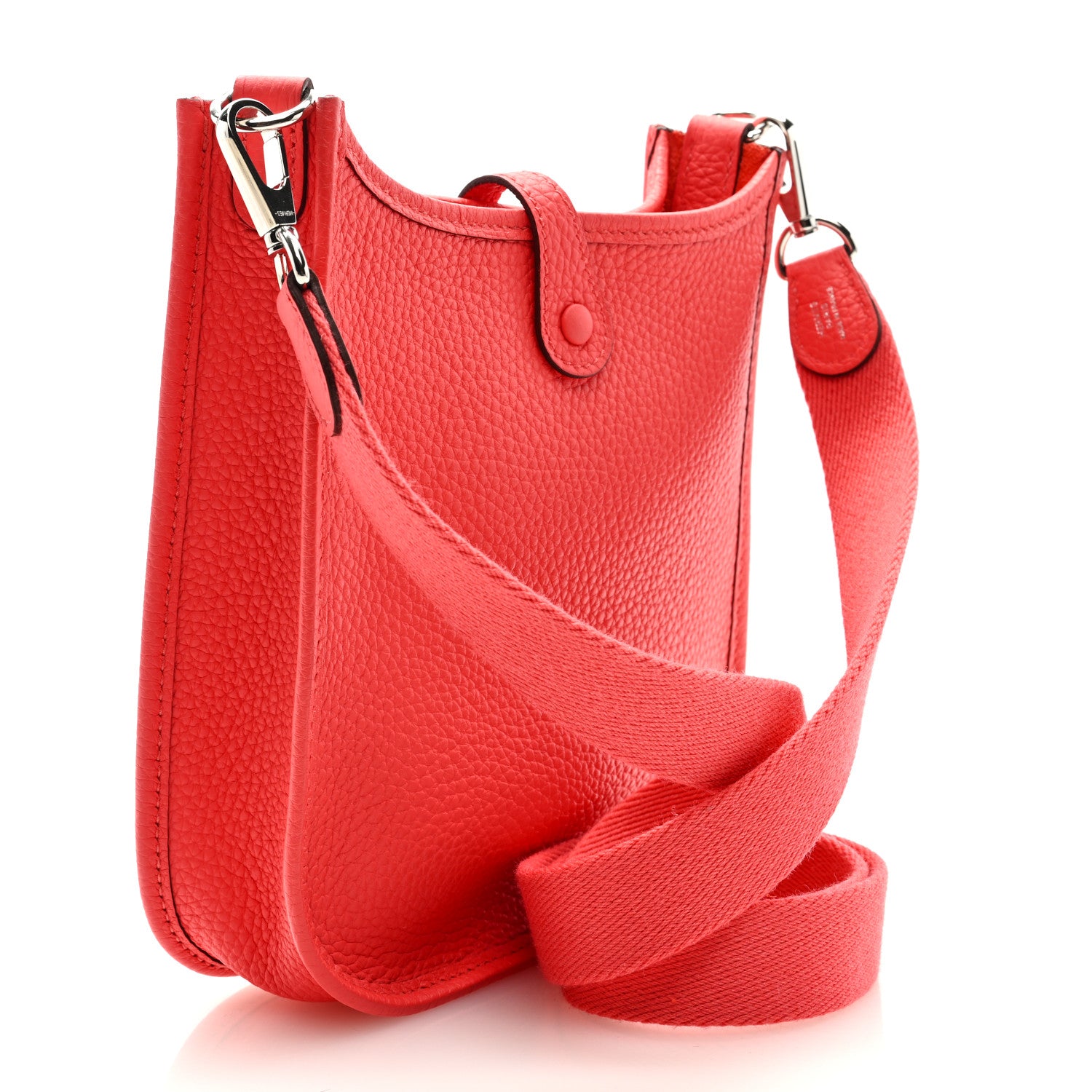 Hermes Taurillon Clemence Evelyne TPM Rouge Casaque 2 of 8