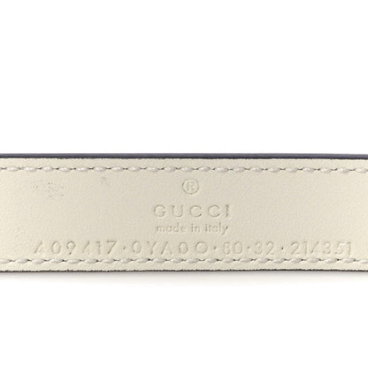 Gucci Plutone Calfskin Double G 20mm Belt 80 32 Mystic White 5 of 7
