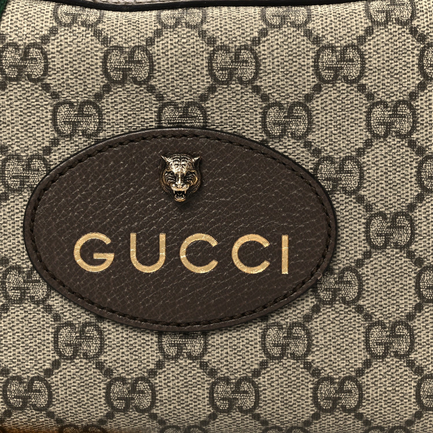 Gucci GG Supreme Monogram Web Neo Vintage Shoulder Bag Beige New Acero Crop 9 of 12