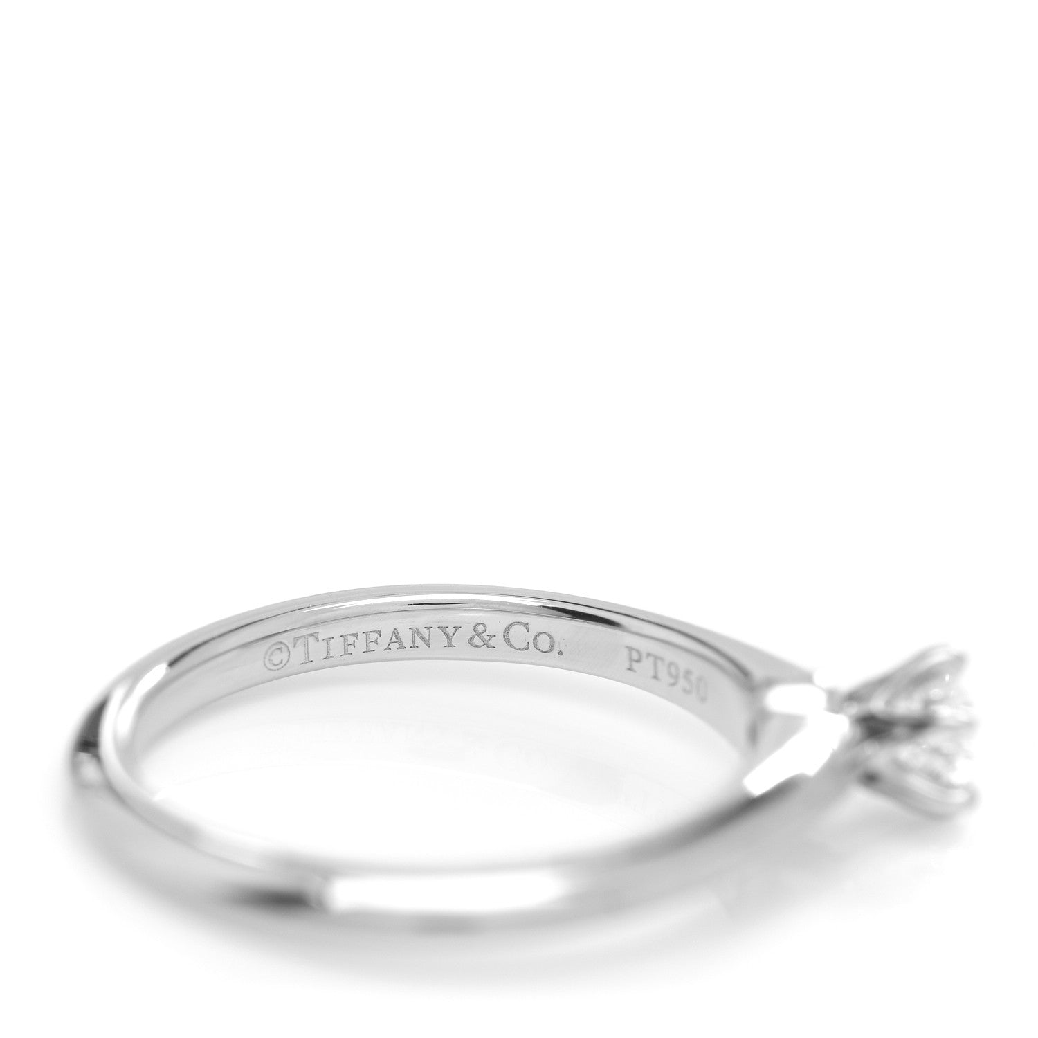 Tiffany Platinum Diamond .23ct Solitaire Engagement Ring 49 5 5 of 6