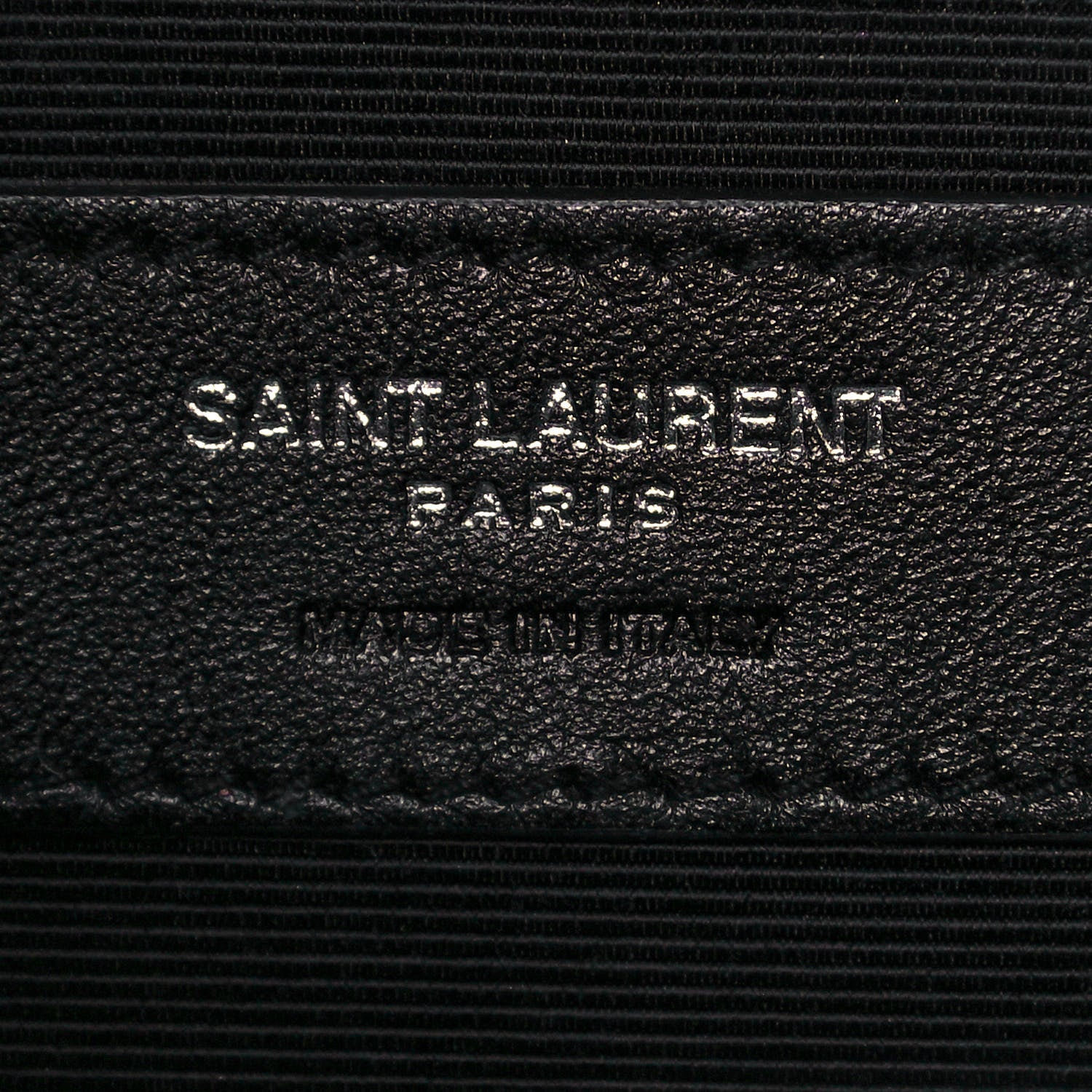 Saint Laurent Grain De Poudre Matelasse Chevron Large Monogram Satchel Black 6 of 12