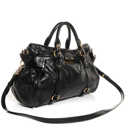 Miu Miu Vitello Lux Medium Bow Bag Nero Black 3 of 9