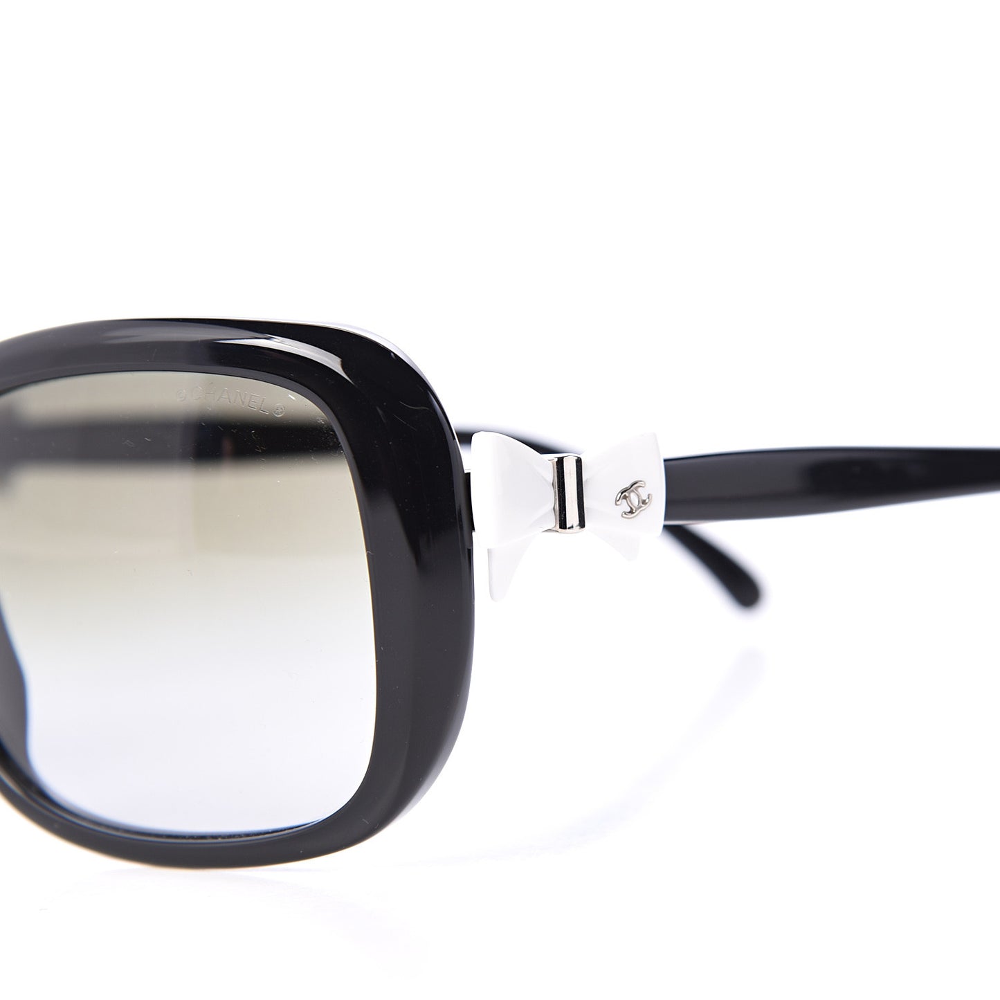 Acetate CC Bow Sunglasses 5171 Black White
