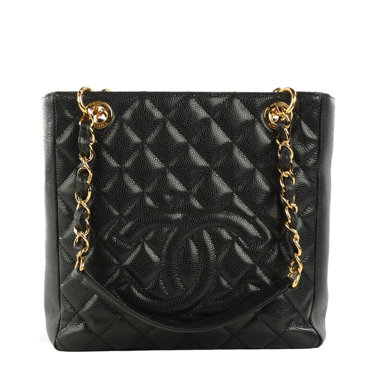 Chanel Caviar Quilted Petit Shopping Tote PST Black 1 of 9